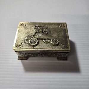 Vintage Silver‎ Plated Jewelry/Trinket Box Made In Japan
